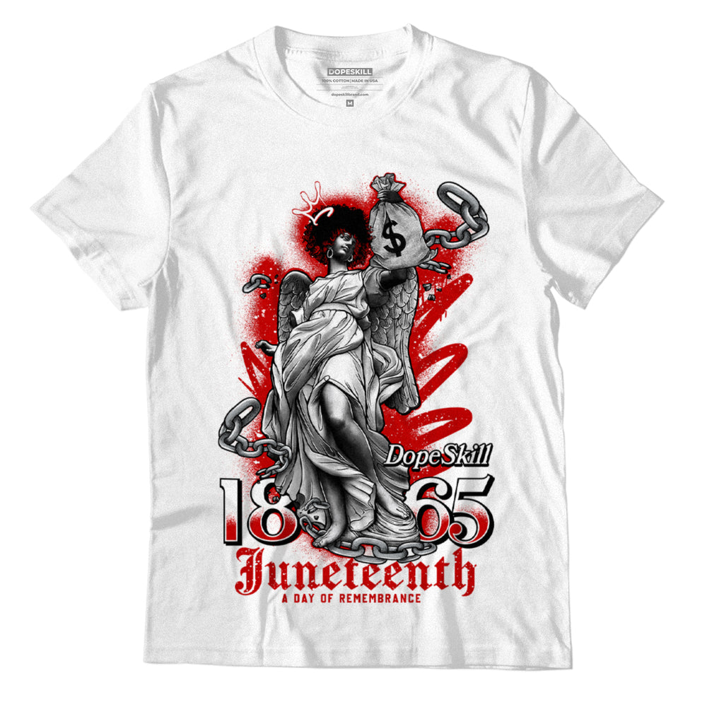 Jordan 6 “Red Oreo” DopeSkill T-Shirt Juneteenth Graphic - White 