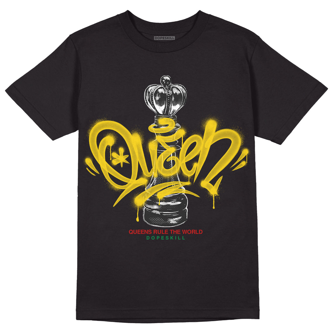 Black History Collection DopeSkill T-Shirt Queen Chess Graphic - Black