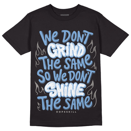 Jordan 5 Retro University Blue DopeSkill T-Shirt Grind Shine Graphic Streetwear - Black