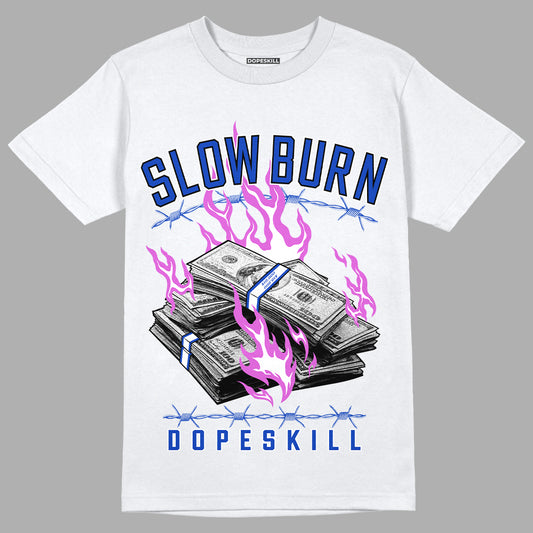 Hyper Royal 12s DopeSkill T-Shirt Slow Burn Graphic - White