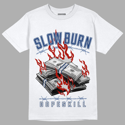 AJ 13 French Blue DopeSkill T-Shirt Slow Burn Graphic