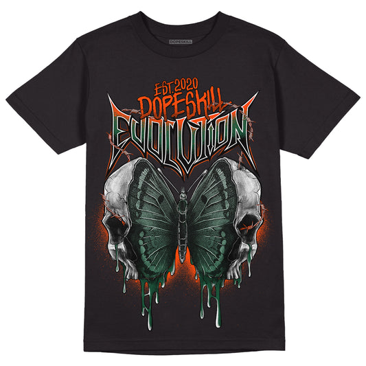 Dunk Low Team Dark Green Orange DopeSkill T-Shirt DopeSkill Evolution Graphic - Black