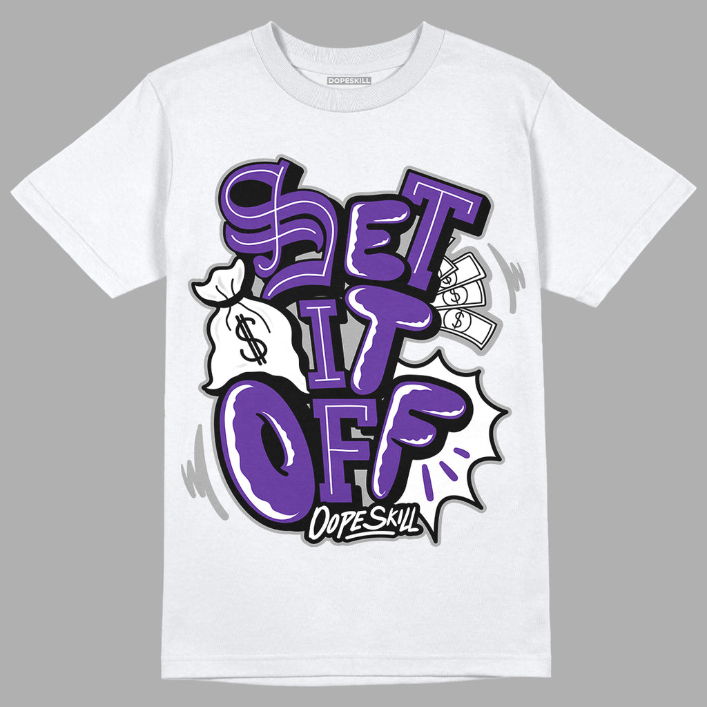 Court Purple 13s DopeSkill T-Shirt Set It Off Graphic - White 