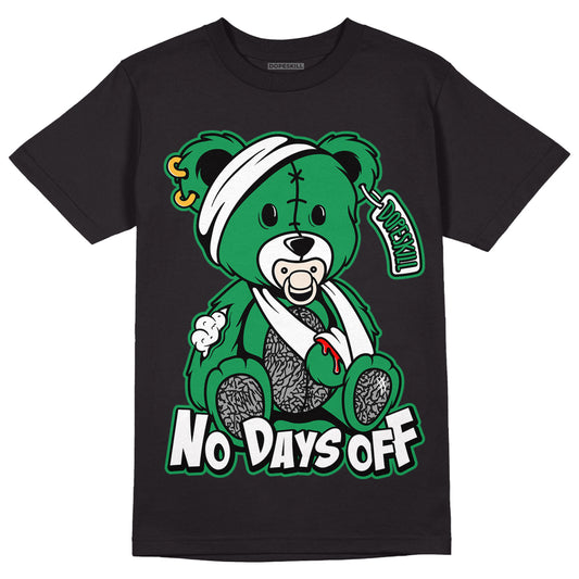 Jordan 3 WMNS “Lucky Green” DopeSkill T-Shirt Hurt Bear Graphic Streetwear - Black