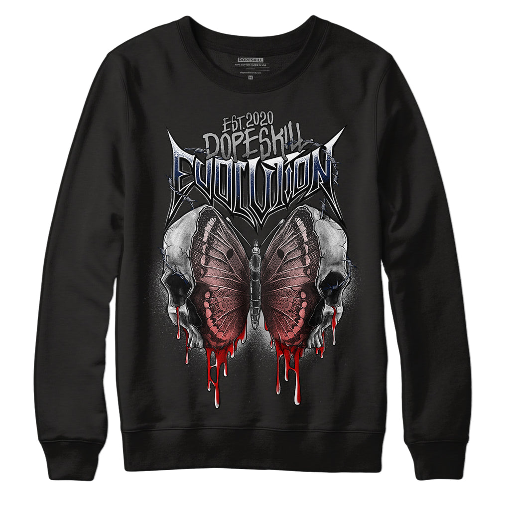 Midnight Navy 4s DopeSkill Sweatshirt DopeSkill Evolution Graphic - Black
