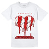 Jordan 6 “Red Oreo” DopeSkill T-Shirt Juneteenth Heart Graphic - White 