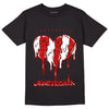 Jordan 6 “Red Oreo” DopeSkill T-Shirt Juneteenth Heart Graphic - Black