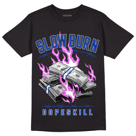 Hyper Royal 12s DopeSkill T-Shirt Slow Burn Graphic - Black