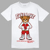 Jordan 6 “Red Oreo” DopeSkill T-Shirt Fake Love Graphic - White 