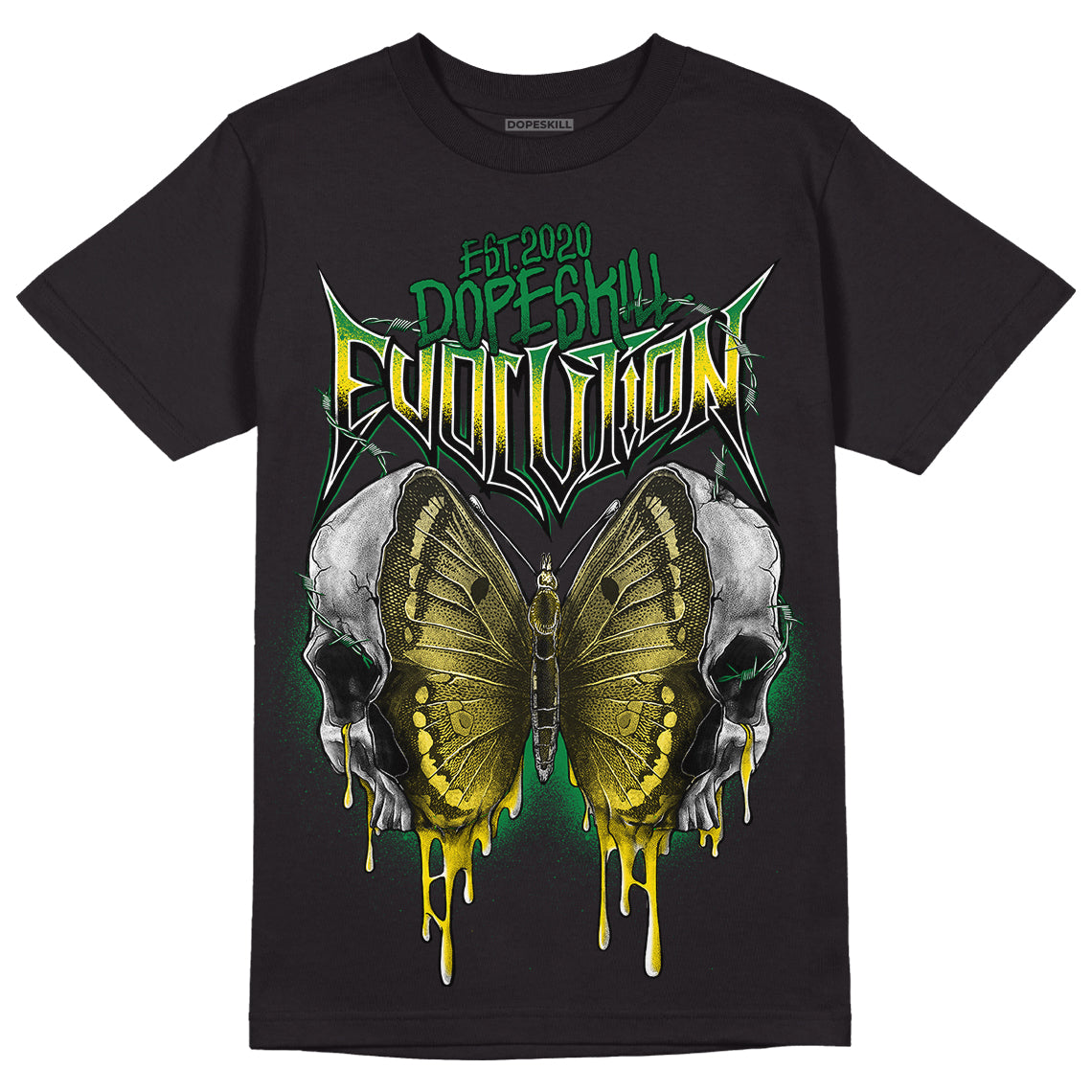 Dunk Low Reverse Brazil DopeSkill T-Shirt DopeSkill Evolution Graphic - Black