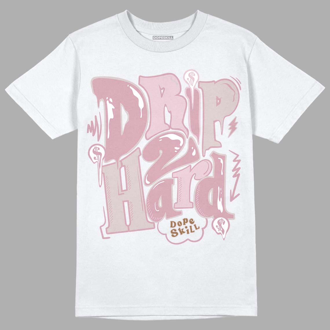 Dunk Low Teddy Bear Pink DopeSkill T-Shirt Drip Too Hard Graphic - White 