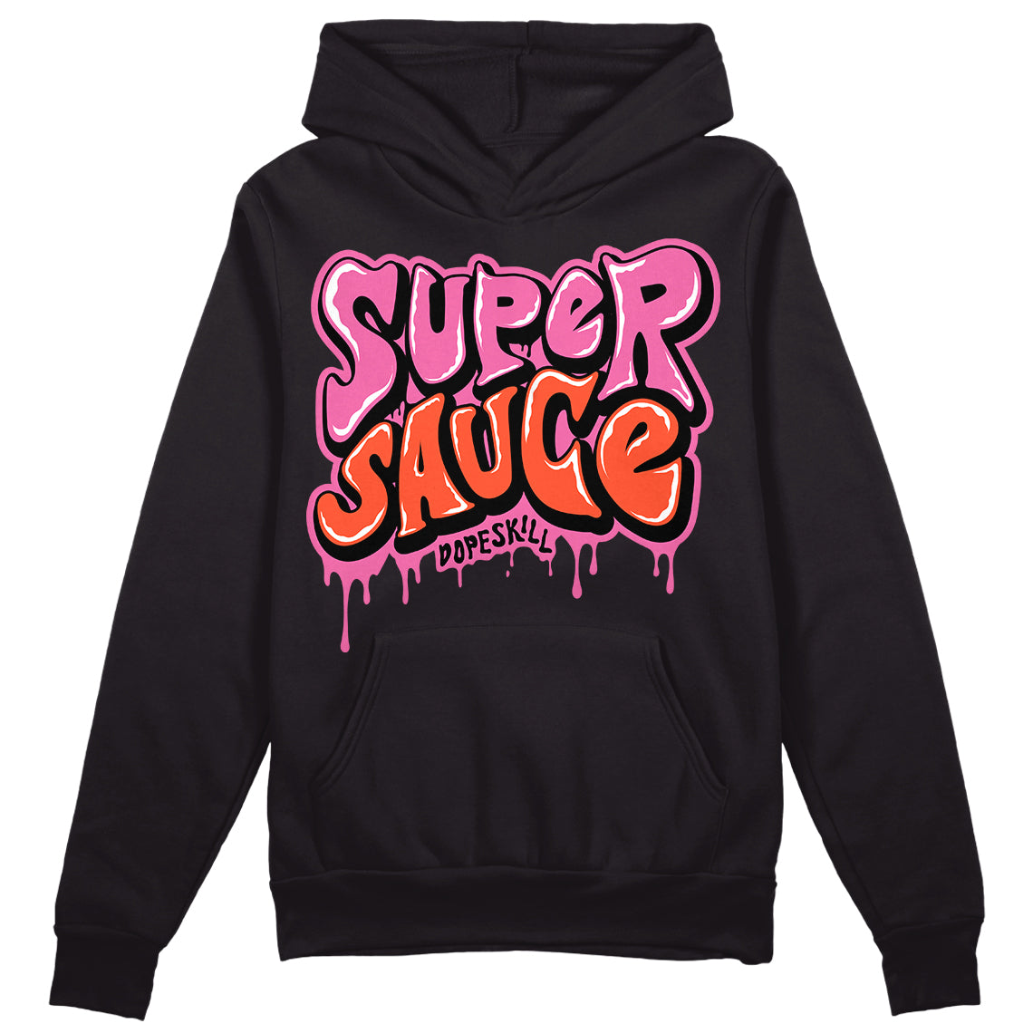 GS Pinksicle 5s DopeSkill Hoodie Sweatshirt Super Sauce Graphic - Black