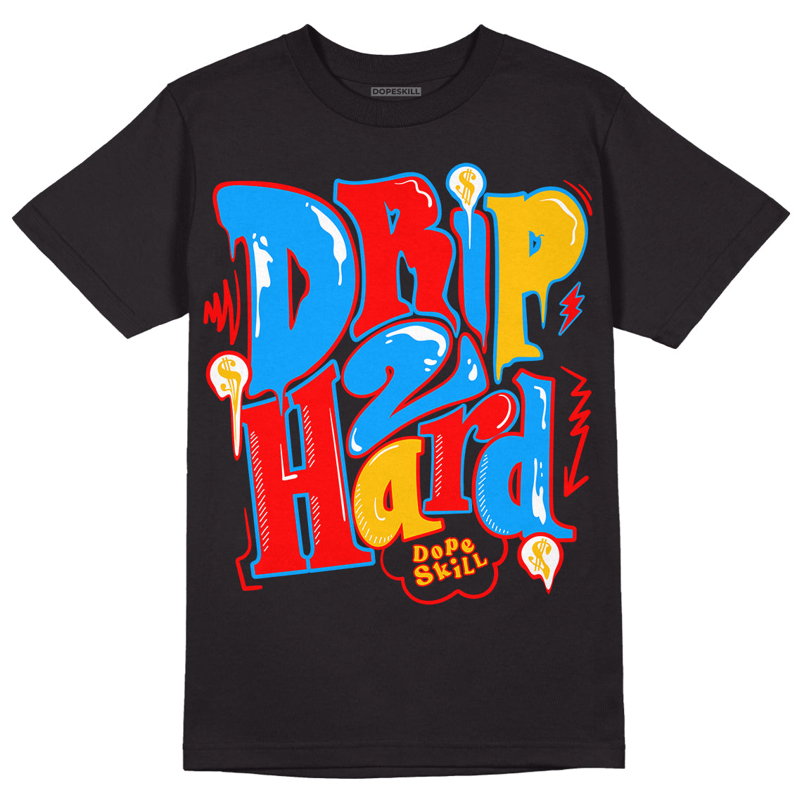 Fruity Pebbles Dunks DopeSkill T-Shirt Drip Too Hard Graphic - Black