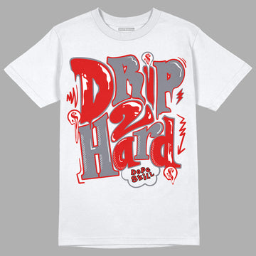 Gym Red 9s DopeSkill T-Shirt Drip Too Hard Graphic - White 