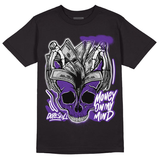 Court Purple 13s DopeSkill T-Shirt MOMM Skull Graphic - Black