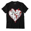 Jordan 6 “Red Oreo” DopeSkill T-Shirt Heart Jordan 6 Graphic - Black