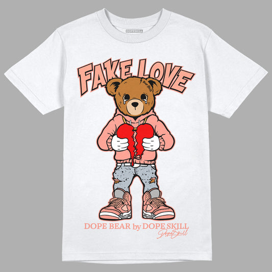 DJ Khaled x Jordan 5 Retro ‘Crimson Bliss’ DopeSkill T-Shirt Fake Love Graphic Streetwear - White 