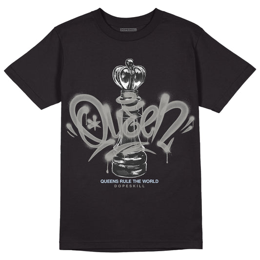 Jordan 11 Cool Grey DopeSkill T-Shirt Queen Chess Graphic Streetwear - Black