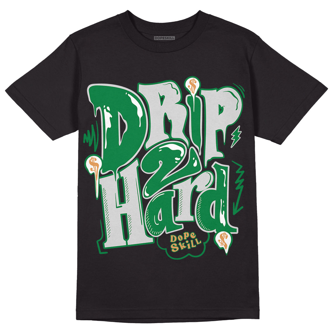 Nike SB x Jordan 4 “Pine Green” DopeSkill T-Shirt Drip Too Hard Graphic Streetwear - Black