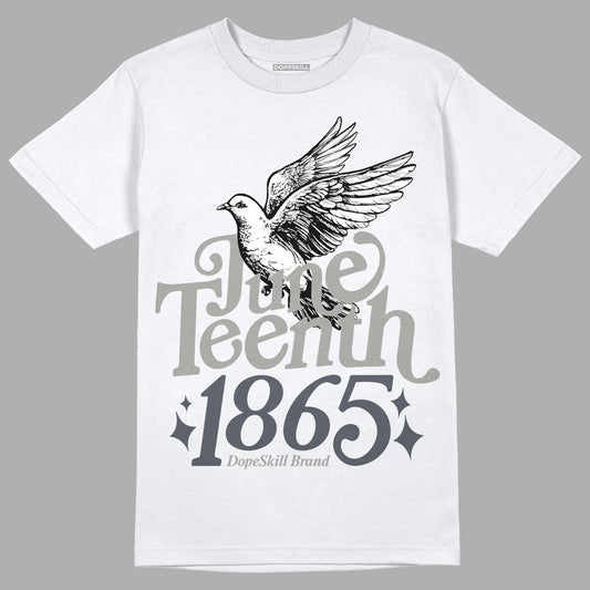 Jordan 11 Cool Grey DopeSkill T-Shirt Juneteenth 1865 Graphic Streetwear - White