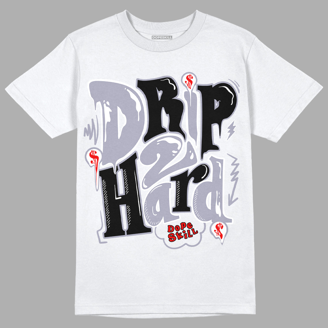 Jordan 13 Retro 'Black Flint' DopeSkill T-Shirt Drip Too Hard Graphic Streetwear - White