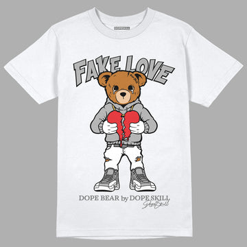 Jordan 12 Stealth DopeSkill T-Shirt Fake Love Graphic - White 