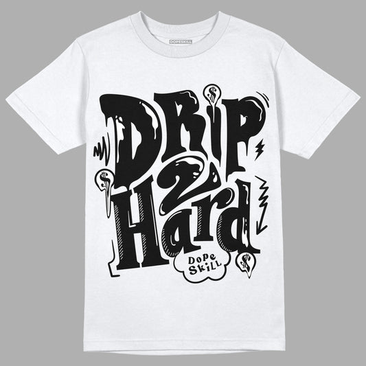 Jordan 1 High 85 Black White DopeSkill T-Shirt Drip Too Hard Graphic Streetwear - White 