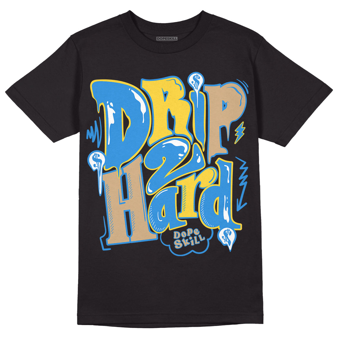 SB Dunk Low Homer DopeSkill T-Shirt Drip Too Hard Graphic - Black