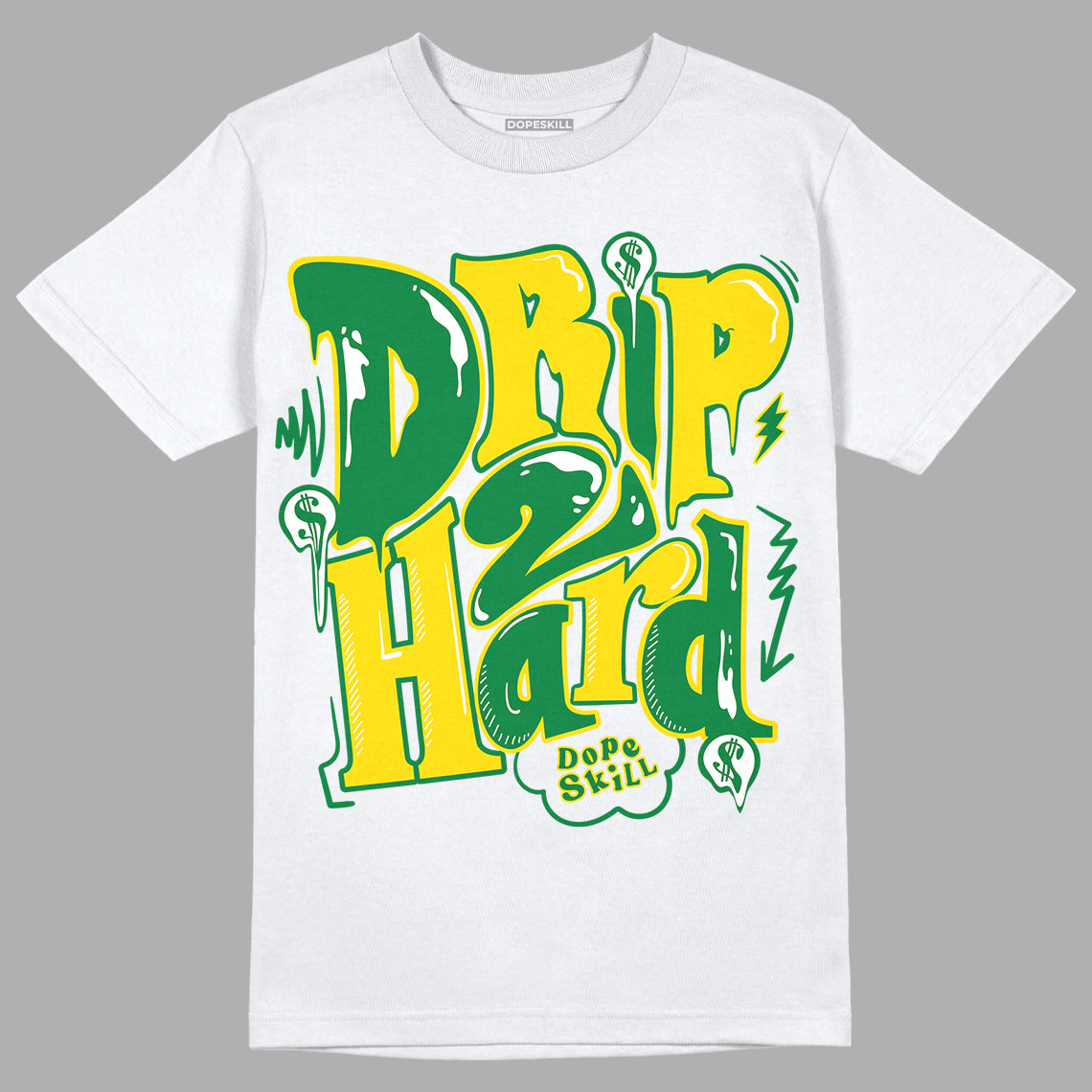 Dunk Low Reverse Brazil DopeSkill T-Shirt Drip Too Hard Graphic - White