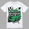 Jordan 1 Low Lucky Green DopeSkill T-Shirt ENGINE Tshirt Graphic Streetwear - White