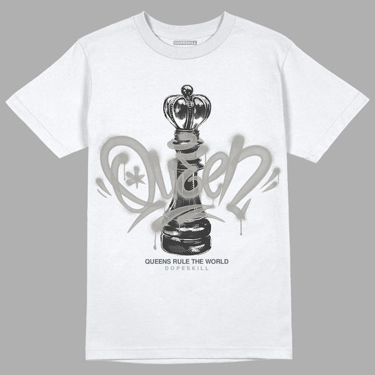 Jordan 11 Cool Grey DopeSkill T-Shirt Queen Chess Graphic Streetwear - White