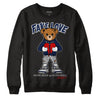 Midnight Navy 4s DopeSkill Sweatshirt Fake Love Graphic - Black