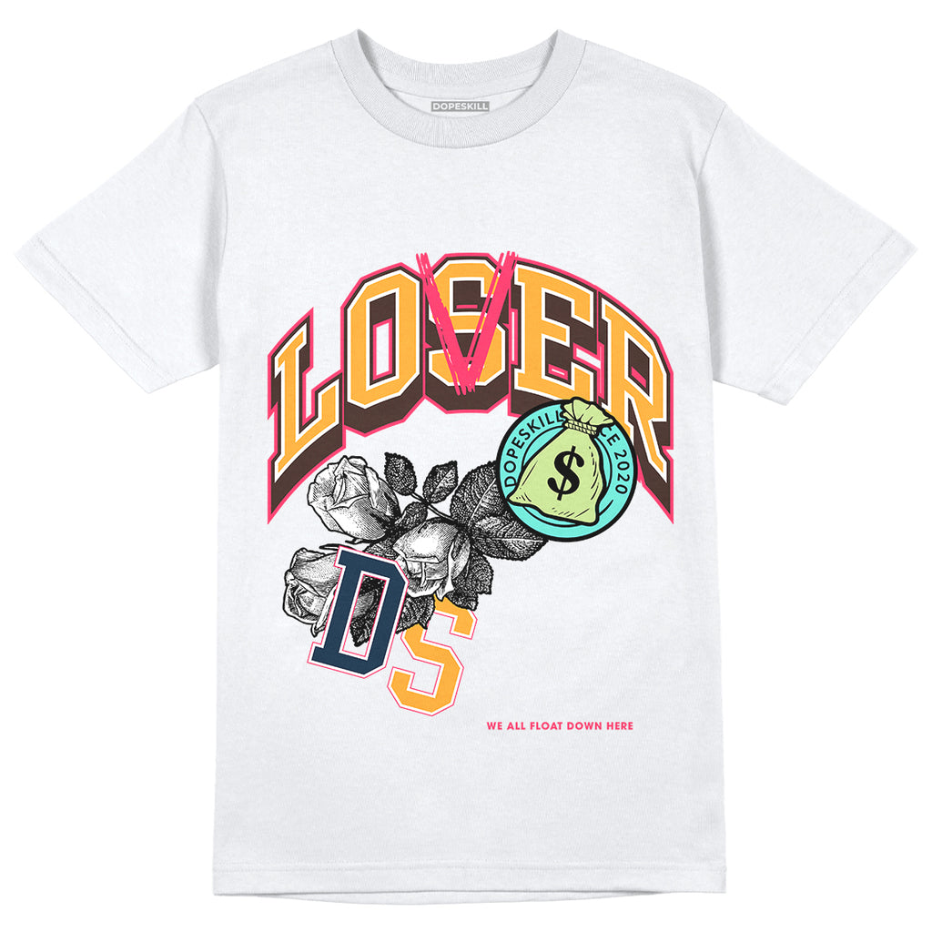 Jordan 1 Low Flyease Bio Hack DopeSkill T-Shirt Loser Lover Graphic - White 