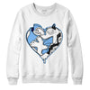 AJ 6 University Blue DopeSkill Sweatshirt Heart AJ 6 Graphic