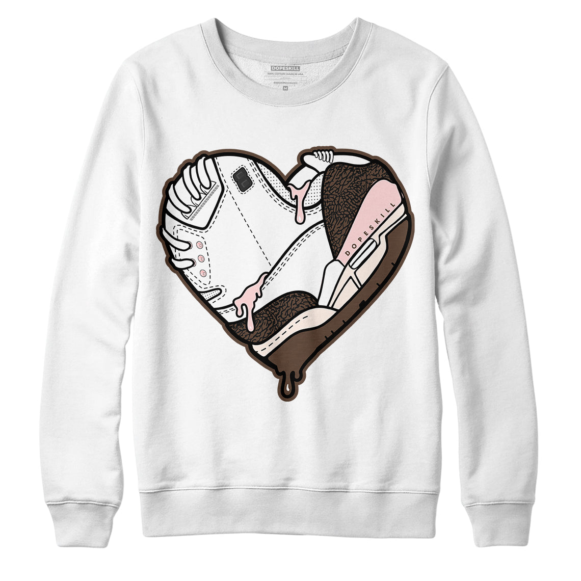 Jordan 3 Neapolitan DopeSkill Sweatshirt Heart Jordan 3 Graphic