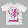 Triple Pink Dunk Low DopeSkill Toddler Kids T-shirt Juneteenth Heart Graphic - White 