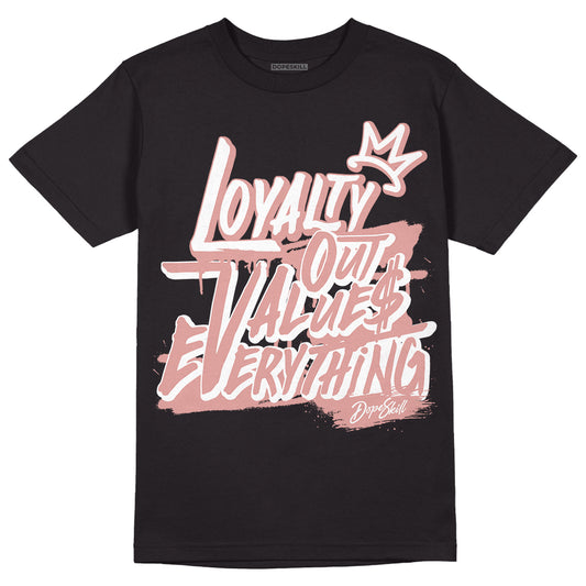Rose Whisper Dunk Low DopeSkill T-Shirt LOVE Graphic - Black