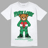 Jordan 1 Low Lucky Green DopeSkill T-Shirt Fake Love Graphic Streetwear - White