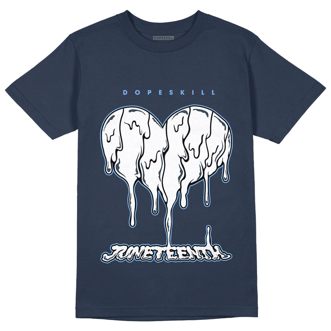 Jordan 6 Midnight Navy DopeSkill T-shirt Juneteenth Heart Graphic