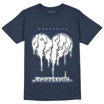 Jordan 6 Midnight Navy DopeSkill T-shirt Juneteenth Heart Graphic