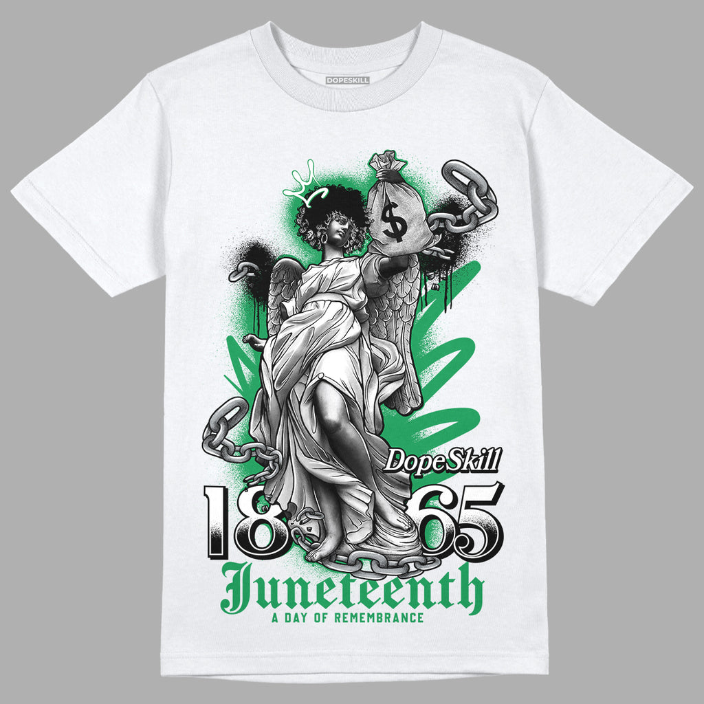 Jordan 6 Rings "Lucky Green" DopeSkill T-Shirt Juneteenth Graphic Streetwear - White