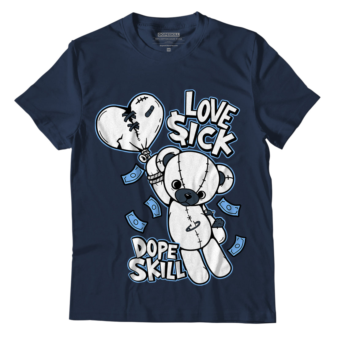 Jordan 6 Midnight Navy DopeSkill T-shirt Love Sick Graphic