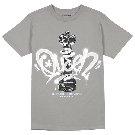 Jordan 11 Cool Grey DopeSkill Grey T-Shirt Queen Chess Graphic Streetwear