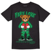 Jordan 1 Low Lucky Green DopeSkill T-Shirt Fake Love Graphic Streetwear - Black