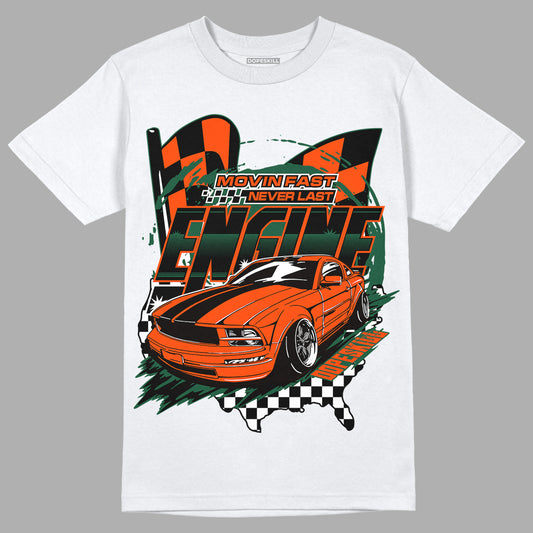 Dunk Low Team Dark Green Orange DopeSkill T-Shirt ENGINE Tshirt Graphic - White
