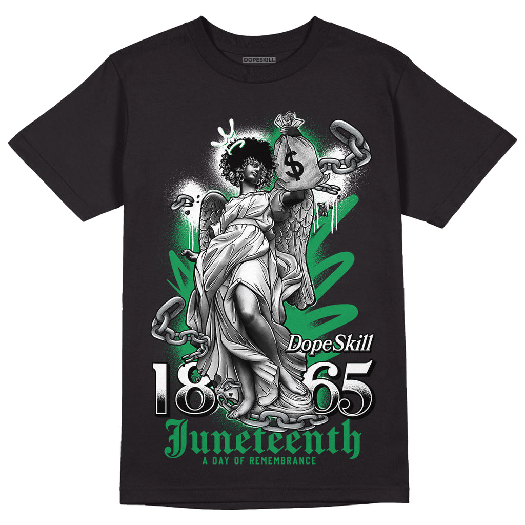 Jordan 6 Rings "Lucky Green" DopeSkill T-Shirt Juneteenth Graphic Streetwear - Black