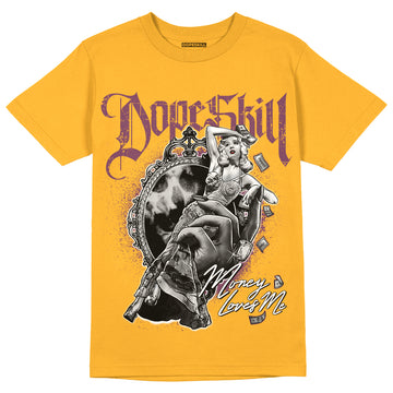 Brotherhood 1s High OG DopeSkill University Gold T-shirt Money Loves Me Graphic