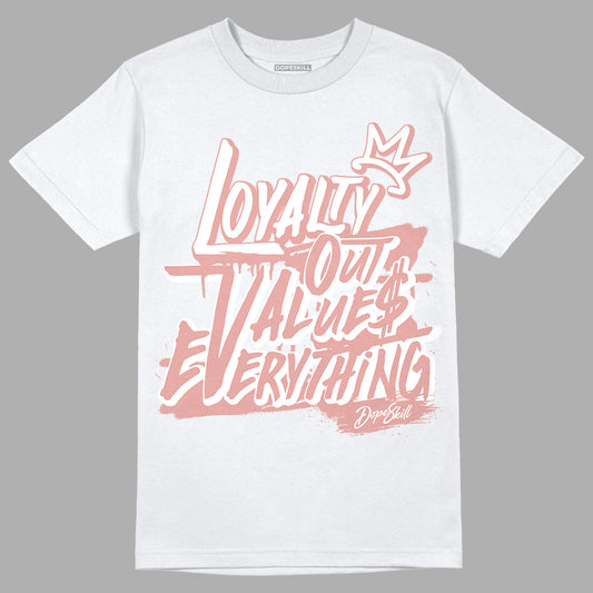 Rose Whisper Dunk Low DopeSkill T-Shirt LOVE Graphic - White 