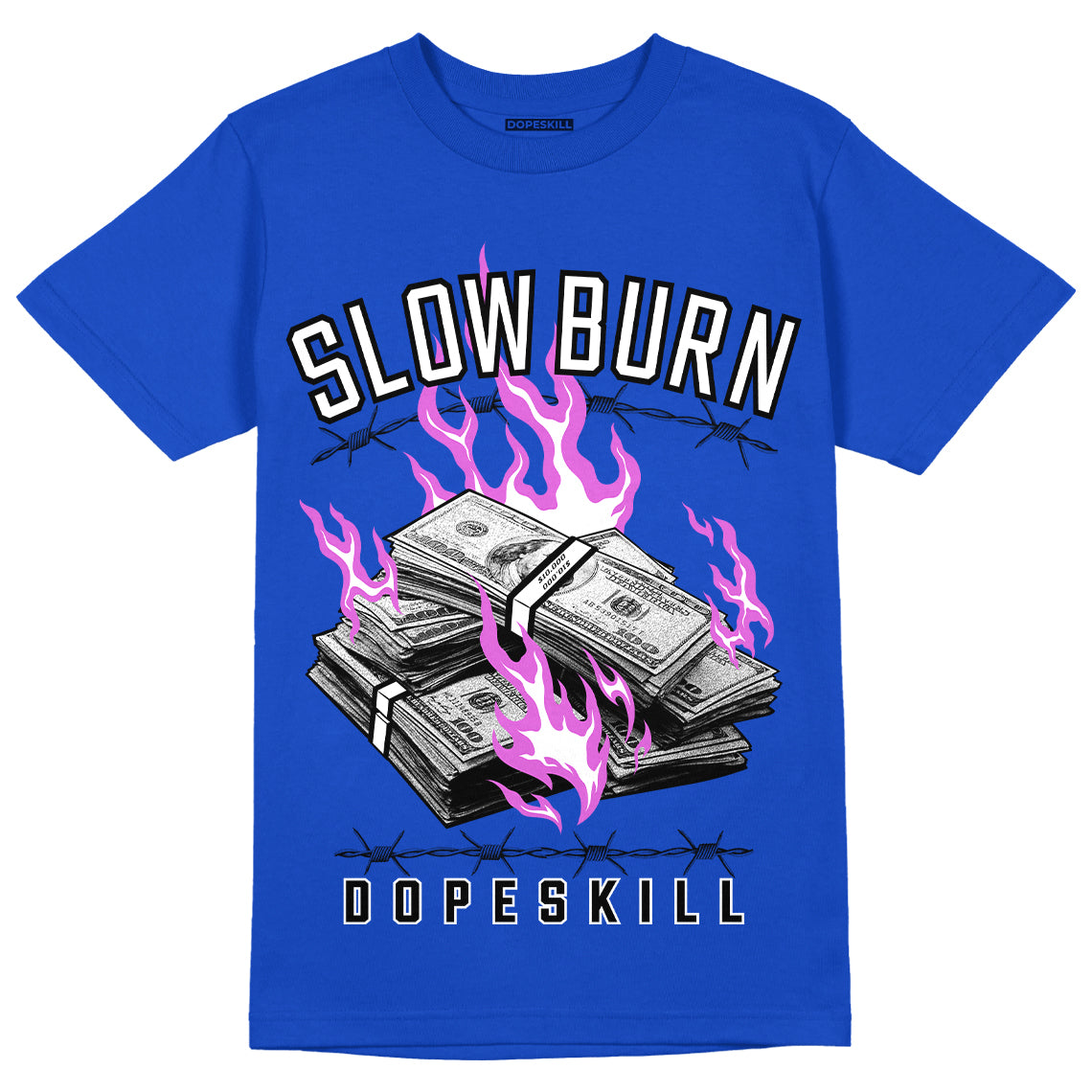 Hyper Royal 12s DopeSkill Hyper Royal T-shirt Slow Burn Graphic