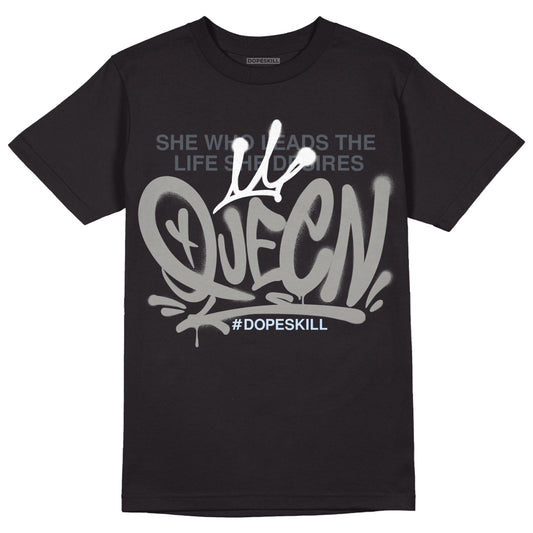 Cool Grey 11s DopeSkill T-Shirt Queen Graphic - Black